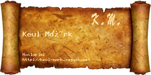 Keul Márk névjegykártya