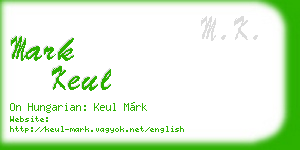 mark keul business card